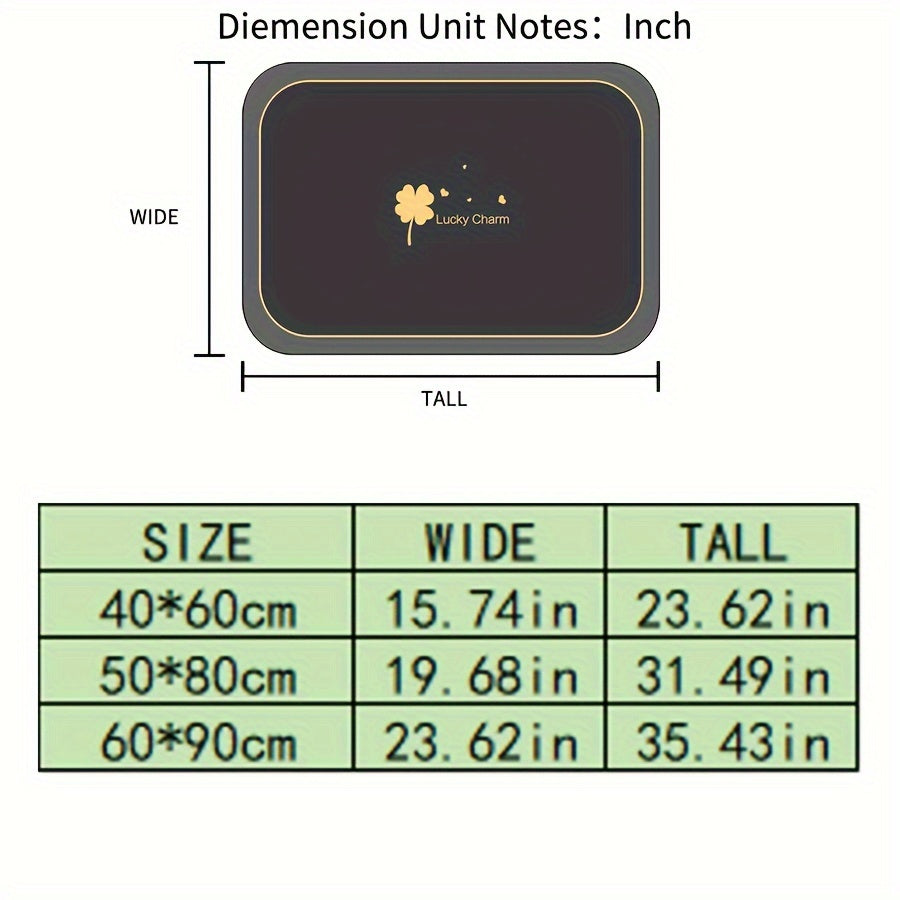 "LUCKY CHARM" Quick-Dry Bathroom Mat